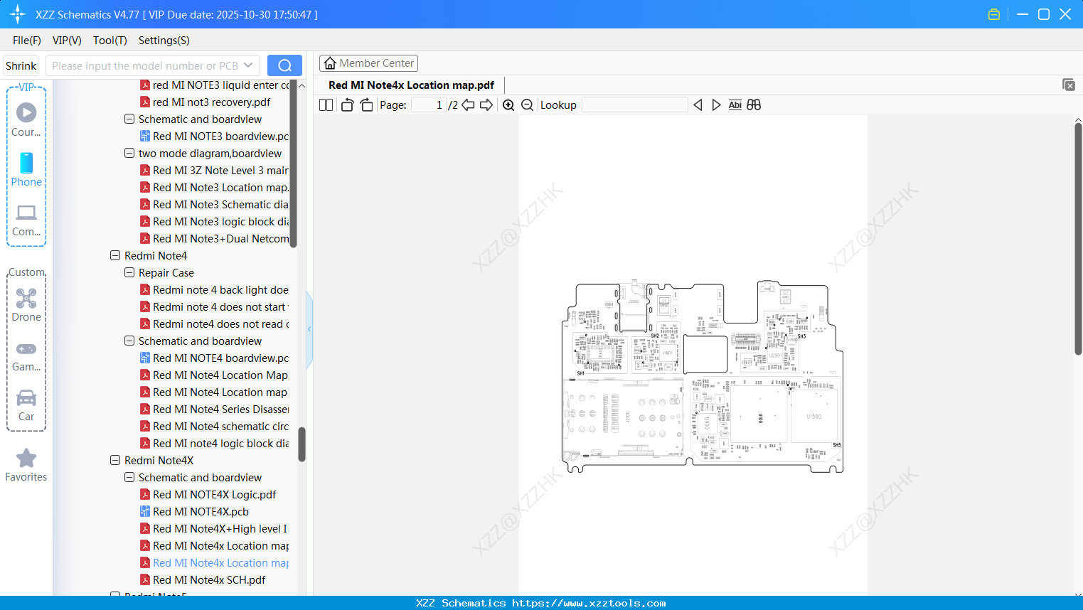 Xiaomi Redmi Note4x Location Map